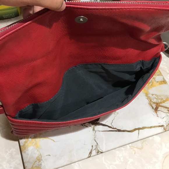 Red Zipper Clutch from Italy - Picture 4 of 6